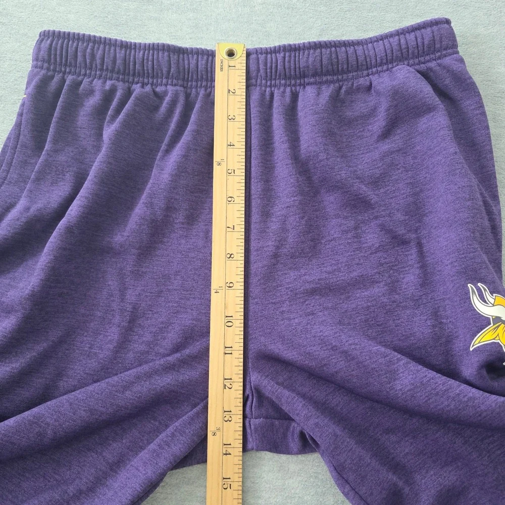 Majestic Minnesota Vikings Mens Purple Therma Base Fleece Sweatpants Medium